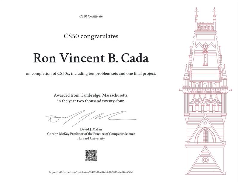 CS50x Certificate